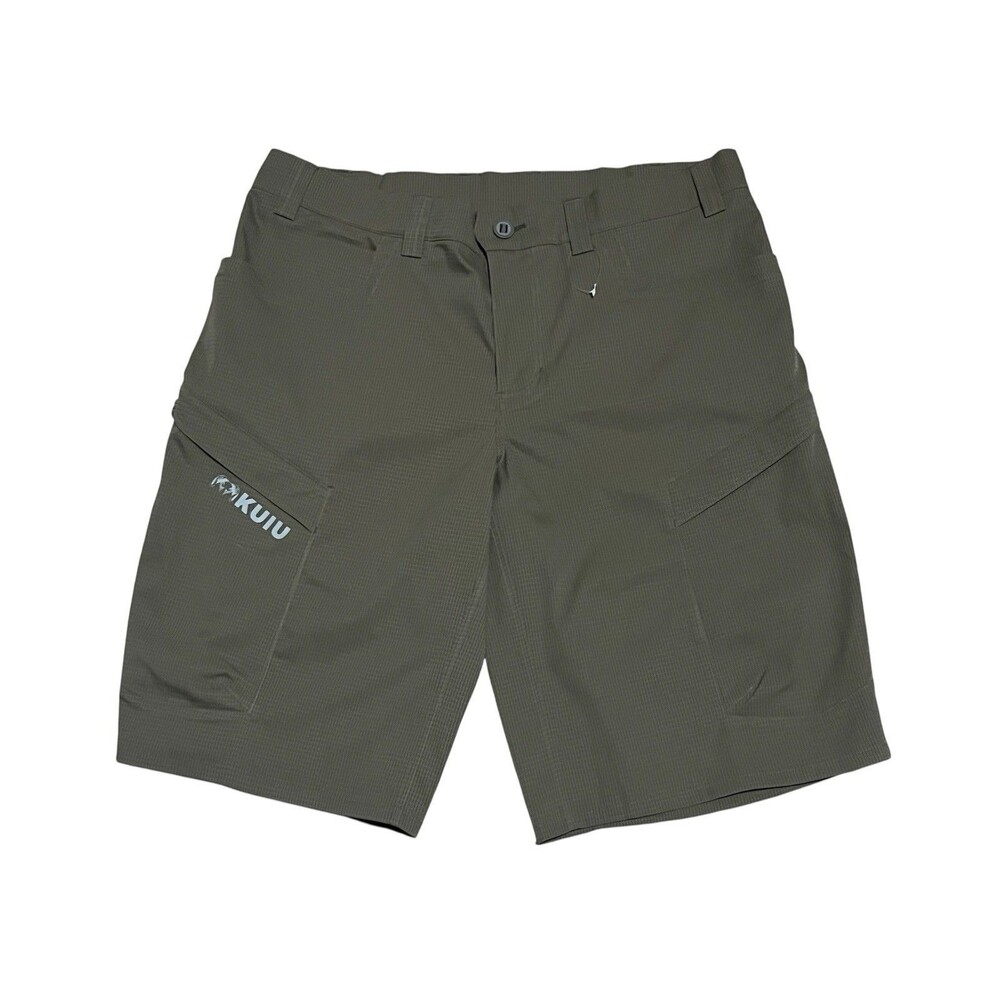 Kuiu Tiburon 13” Ash Army Green Flat Front Chino Hybrid Shorts Mens Size 38 NWOT